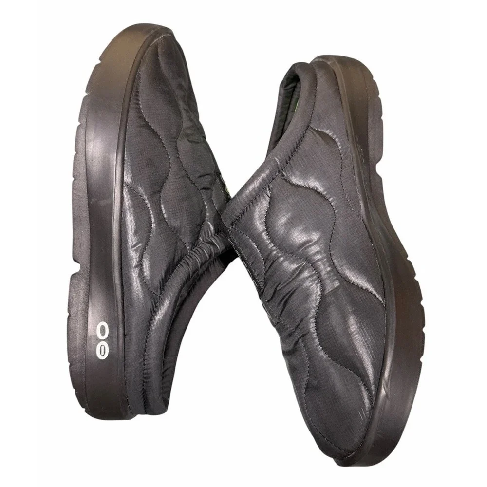 Oofos Oocoozie Thermo Mules Black Men's‎ Size 12